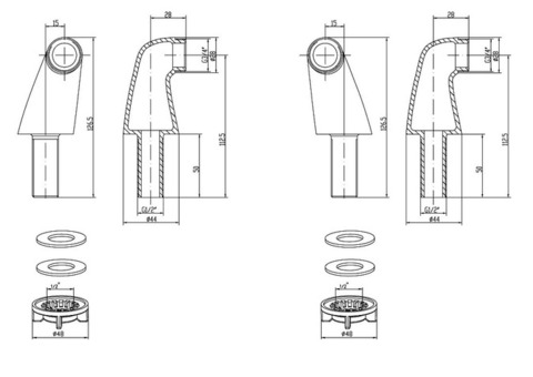 Переходник для смесителя Lemark LM8556BR 2 шт