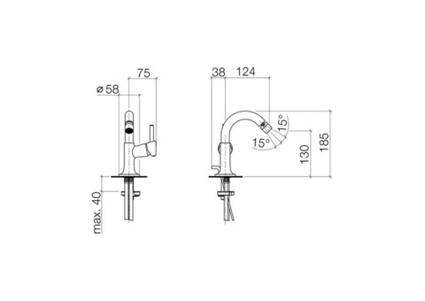 Смеситель для биде Dornbracht LaFleur 33.600.955.00