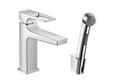 Смеситель для биде Hansgrohe Metropol 74522000 c гигиеническим душем