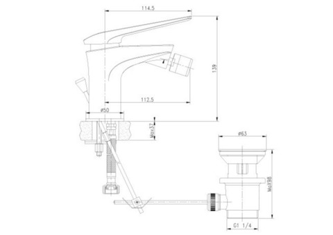 Смеситель для биде Lemark Allegro LM5908CW