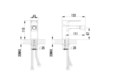 Смеситель для биде Lemark Plus Grace LM1508C