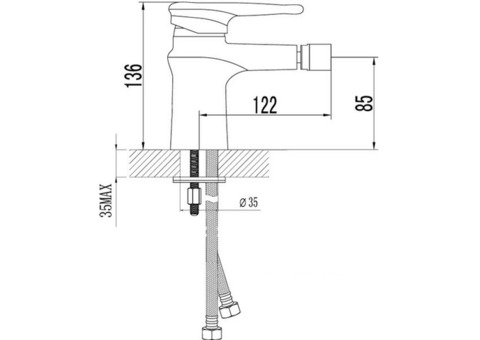 Смеситель для биде Lemark Status LM4408C