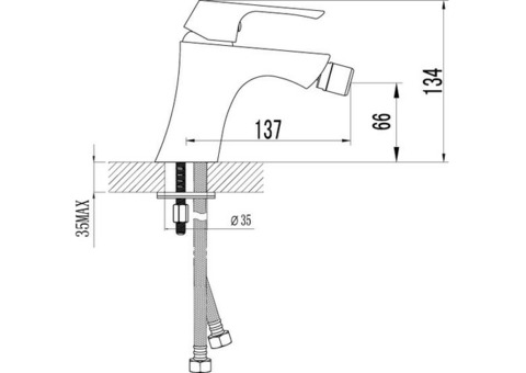 Смеситель для биде Lemark Unit LM4508C