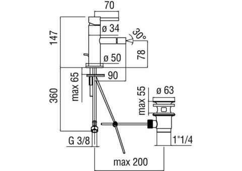 Смеситель для биде Nobili Acquerelli AQ93119/1CR