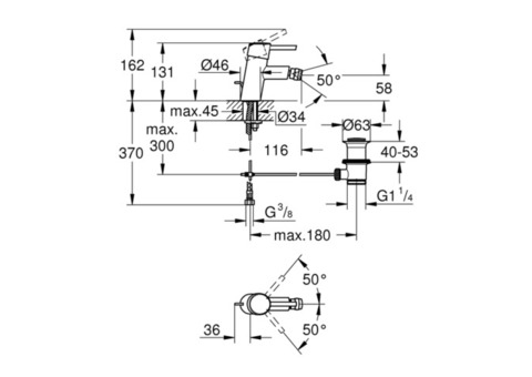 Смеситель для биде Grohe Concetto 32208001