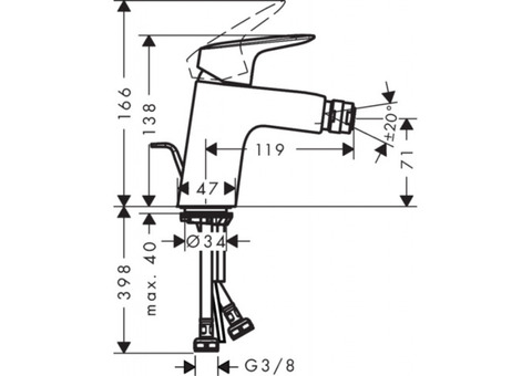 Смеситель для биде Hansgrohe Logis 71203000