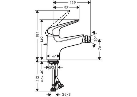 Смеситель для биде Hansgrohe Novus Loop 71233000