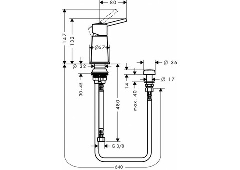 Смеситель для биде Hansgrohe Talis 32246000 с вертикальной струей