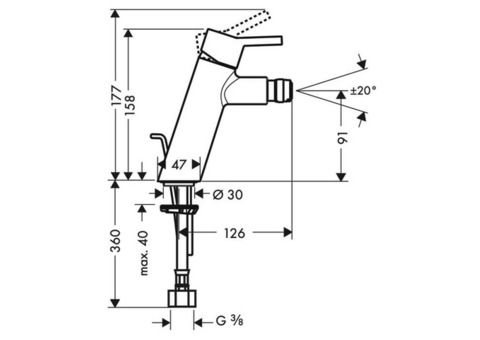 Смеситель для биде Hansgrohe Talis S2 32240000