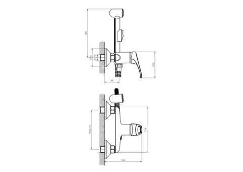 Смеситель для биде Decoroom DR21058