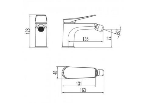 Смеситель для биде Lemark Bronx LM3708BL