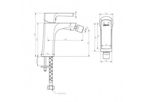 Смеситель для биде Lemark Ursus LM7208BL