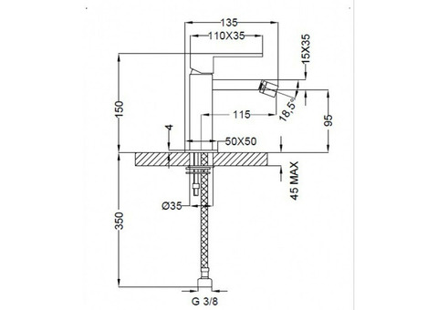 Смеситель для биде Teorema Blog 8G40111-060