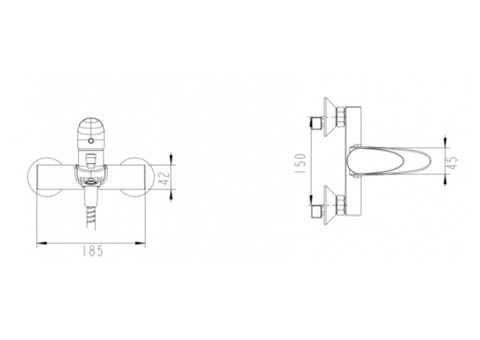 Смеситель для ванны Bravat Drop F64898C-01A