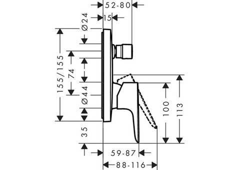 Смеситель для ванны Hansgrohe Talis E 71474000