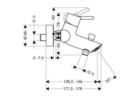 Смеситель для ванны Hansgrohe Talis S2 32440000