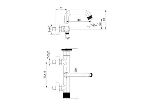 Смеситель для ванны Iddis Grange GRABLR2i02WA черный