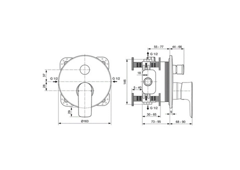 Смеситель для ванны Ideal Standard Connect Air A7035AA