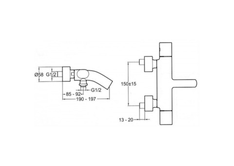 Смеситель для ванны Jacob Delafon Talan E10105RU-CP