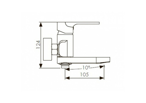 Смеситель для ванны Kaiser Linear 59022 хром