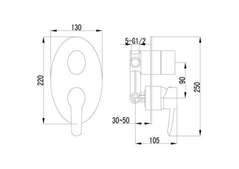 Смеситель для ванны Lemark Atlantiss LM3227C