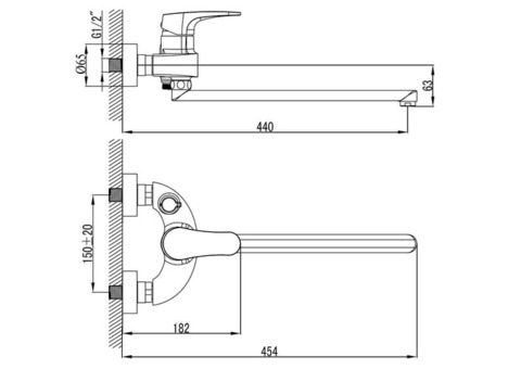 Смеситель для ванны Lemark Shift LM4317C