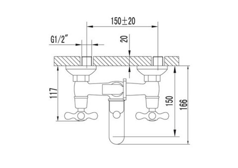 Смеситель для ванны Lemark Standard LM2102C