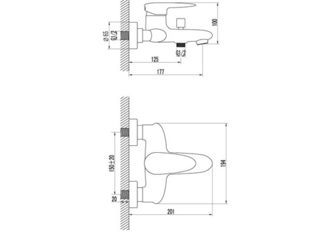 Смеситель для ванны Lemark Status LM4402C