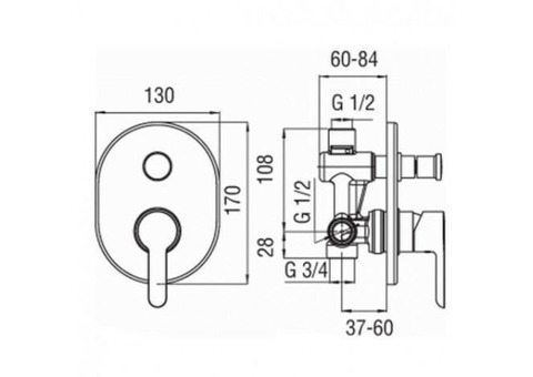 Смеситель для ванны Nobili Abc AB87100CR