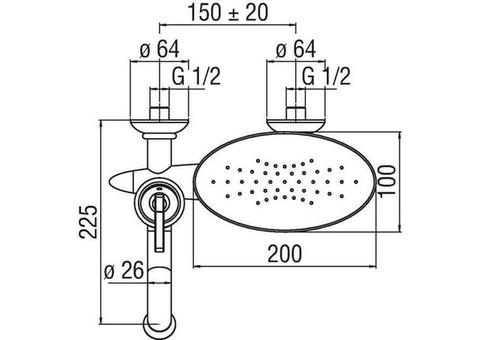 Смеситель для ванны Nobili Dubai DB00110GD Золото