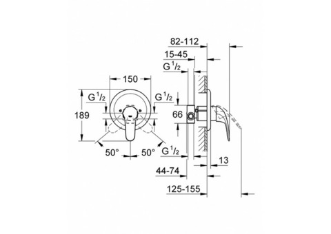 Смеситель для душа Grohe Euroeco 32742000