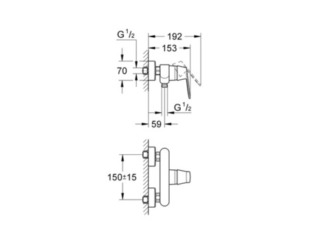 Смеситель для душа Grohe Eurosmart Cosmopolitan 32837000