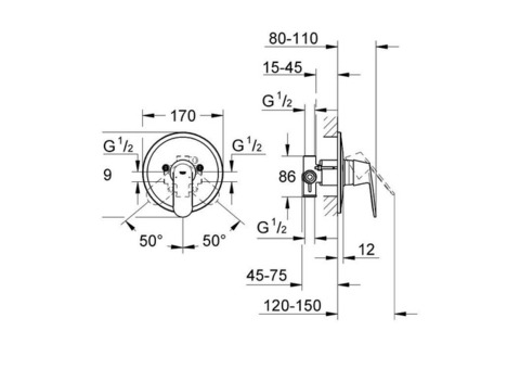 Смеситель для душа Grohe Eurosmart Cosmopolitan 32880000