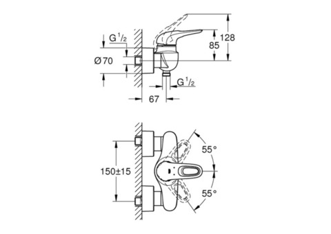 Смеситель для душа Grohe Eurostyle New 33590003