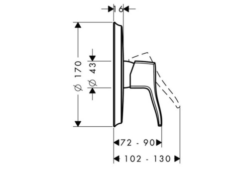 Смеситель для душа Hansgrohe Metris Classic 31676000