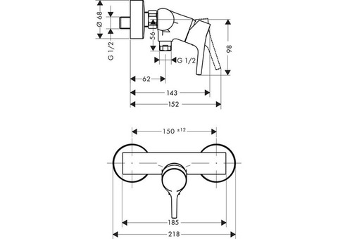 Смеситель для душа Hansgrohe Talis S 72600000