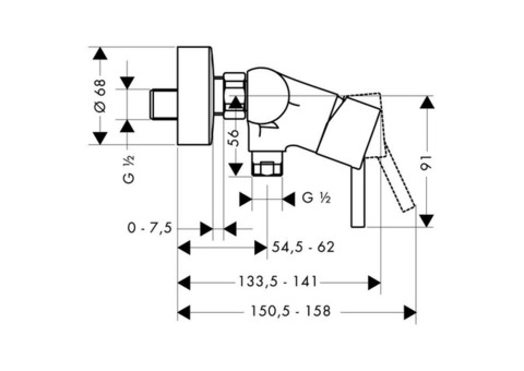 Смеситель для душа Hansgrohe Talis S2 32640000