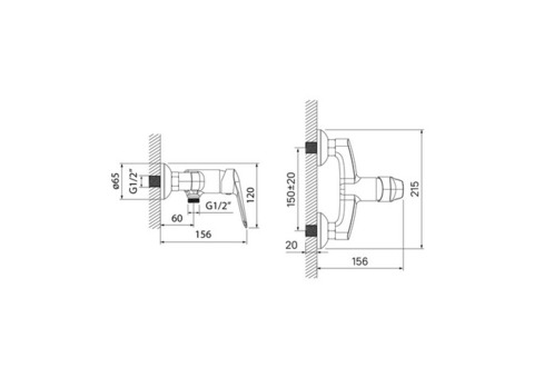 Смеситель для душа Iddis Torr TORSB00i03