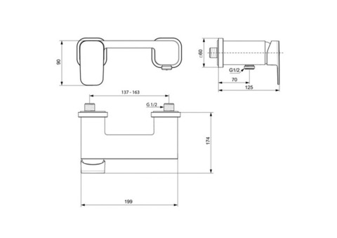 Смеситель для душа Ideal Standard Tonic II A6337AA