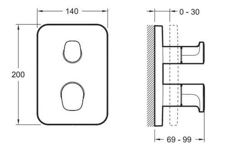 Смеситель для душа Jacob Delafon Hybrid E98730-CP