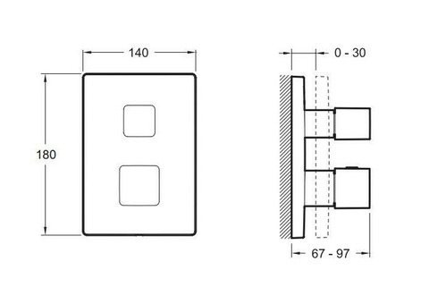 Смеситель для душа Jacob Delafon Square E75391-CP