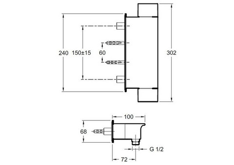 Смеситель для душа Jacob Delafon Stance E9102-CP