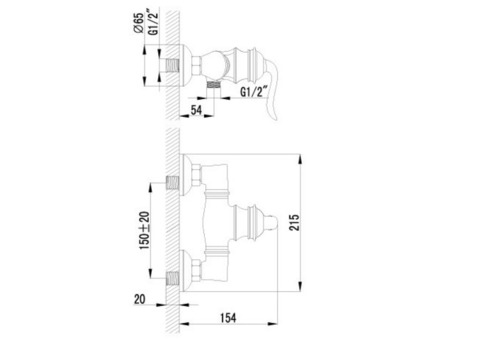 Смеситель для душа Lemark Brava LM4703G