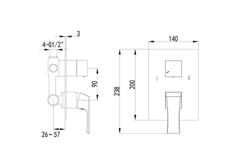 Смеситель для душа Lemark Unit LM4527C