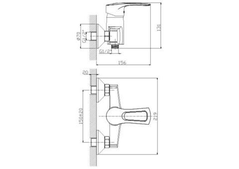 Смеситель для душа Rossinka T40-41