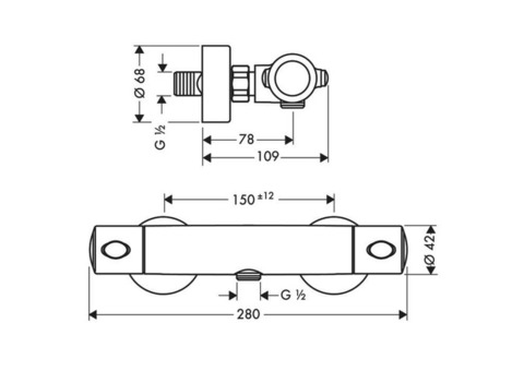 Термостат для душа Hansgrohe Ecostat 1001 SL 13261000