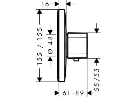 Термостат для душа Hansgrohe Ecostat E Highflow 15706000