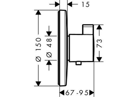 Термостат для душа Hansgrohe Ecostat S Highflow 15756000