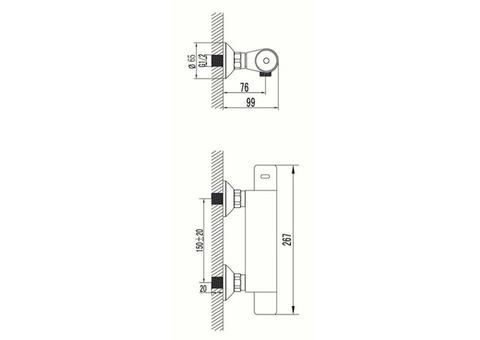 Термостат для душа Lemark Thermo LM7733C