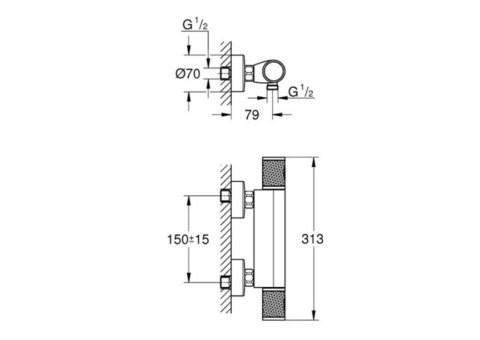 Термостат для душа Grohe Grohtherm 1000 Performance 34776000